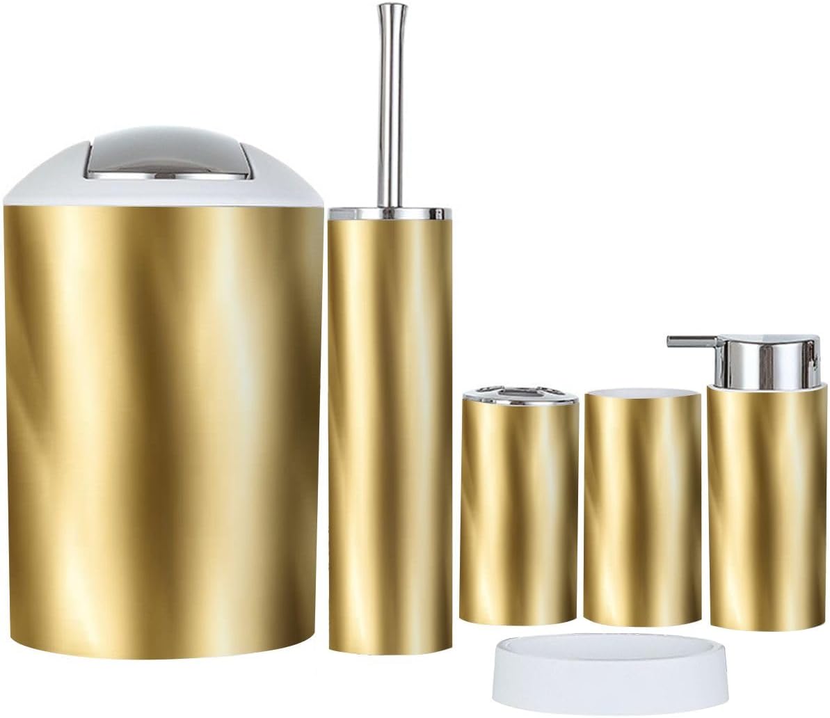 Boho Gold Gradient Bathroom Accessory Set 6 Piece