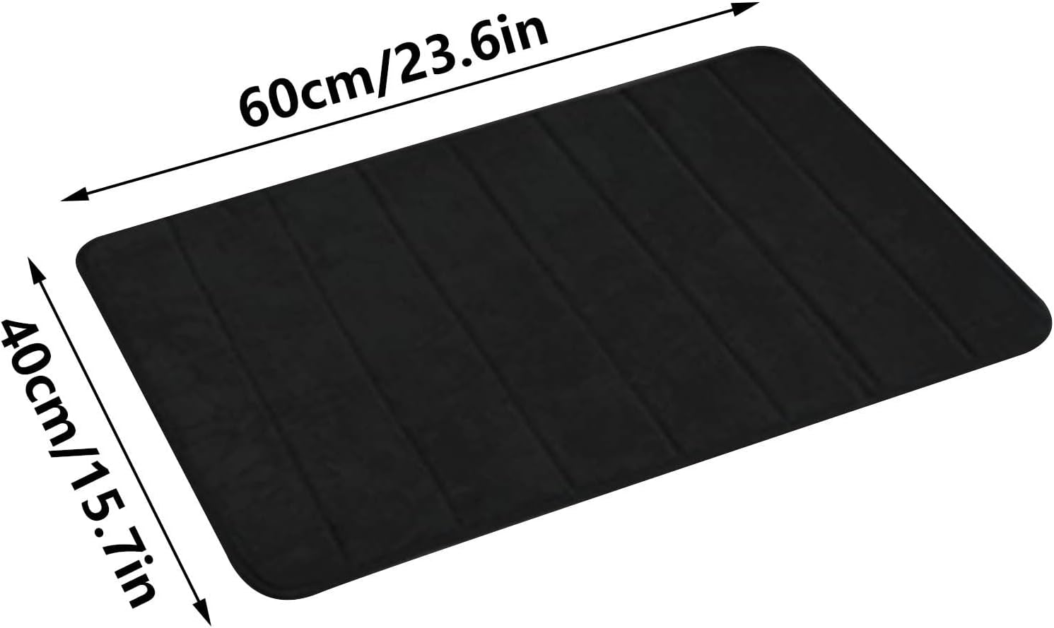 Memory Foam Bathroom Rug 24x16 Inch Non-Slip and Machine Washable