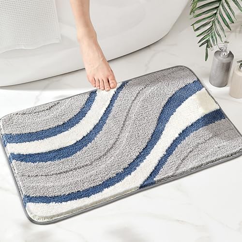 Soft Water Absorbent 24x16 Inch Non-Slip Bathroom Rug
