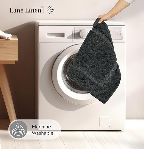 Lane Linen Charcoal Bath Mat Set 2 Pc