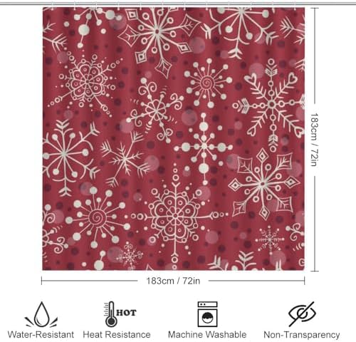 Kuizee 4 Piece Shower Curtain Set with Rugs