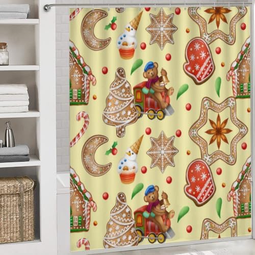Kuizee 4 Piece Christmas Bear Bathroom Set
