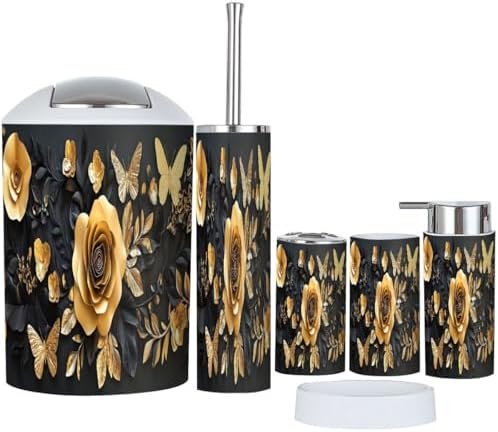 Boho 3D Render Bathroom Accessory Set 6 Piece