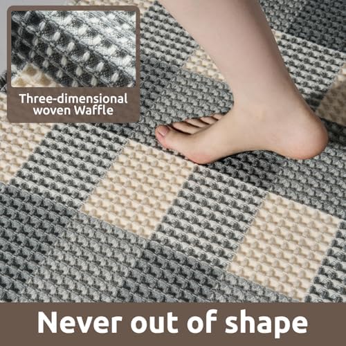 AMOAMI Waffle Bath Mat 17 x 24