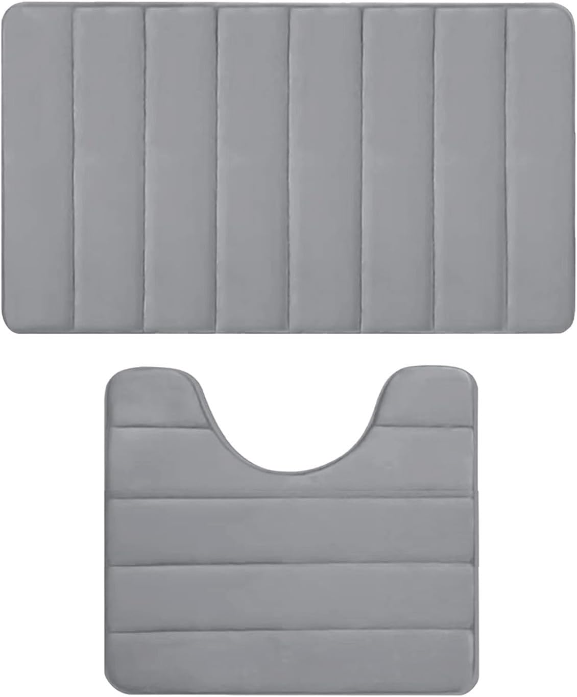 Soft Memory Foam Bath Mat Set 2PCS Non-Slip Water Absorbent