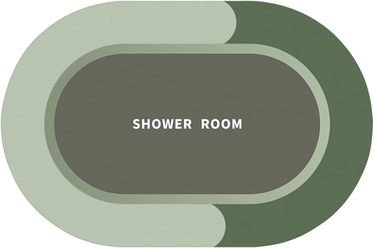 Xihbxyly Bath Rug Quick Dry Non Slip Washable Green