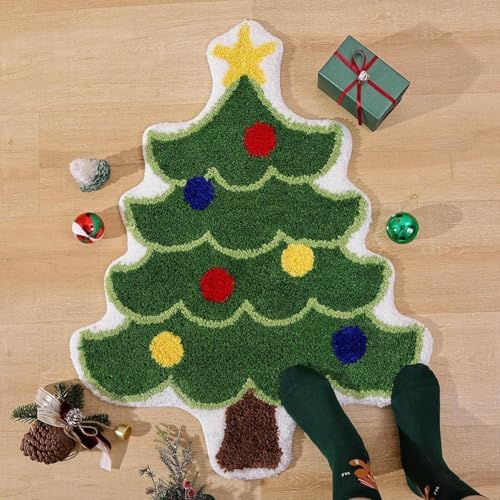 Christmas Bath Mats - Non-Slip Winter Carpet with Santa Pattern