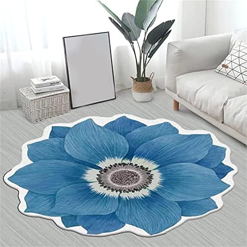 Scceatti Non-Slip Bathroom Rug with 3D Flower Design