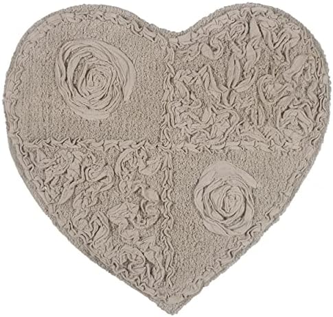 Home Weavers Modesto Bath Rug 25x25 Heart Linen