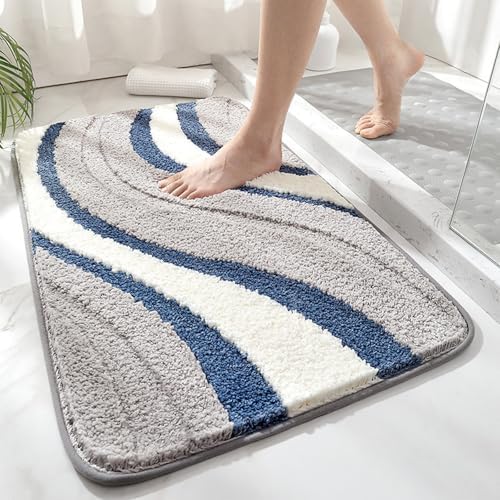 Soft Water Absorbent 24x16 Inch Non-Slip Bathroom Rug