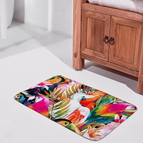 PJO Parrots and Palm Leaves Bath Mat 16x24 1