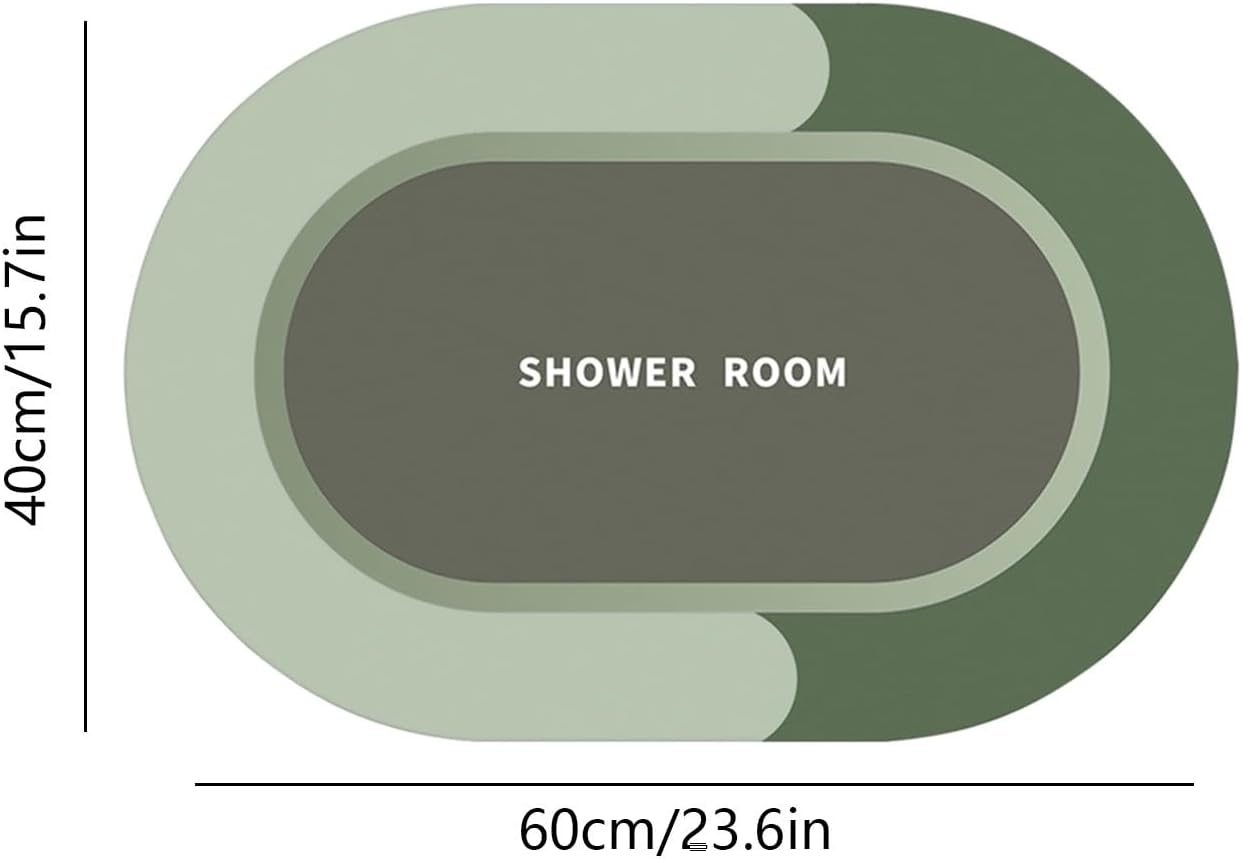 Xihbxyly Bath Rug Quick Dry Non Slip Washable Green