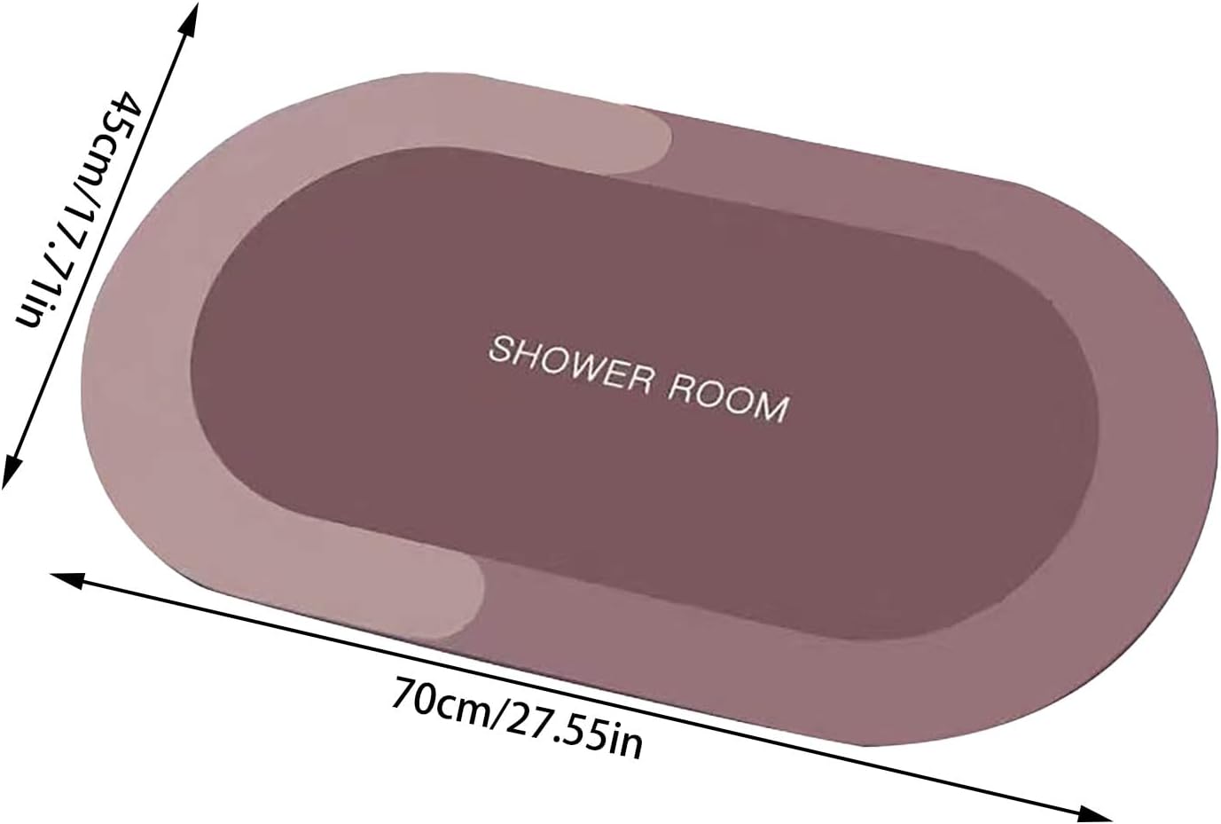 Diatomaceous Earth Bath Rug with Non-Slip Backing