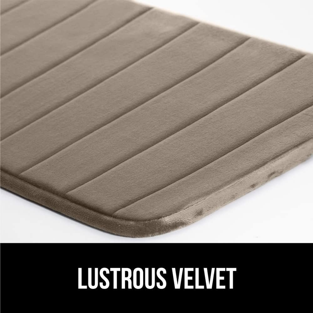 Gorilla Grip Memory Foam Bath Rug 36x24 Taupe