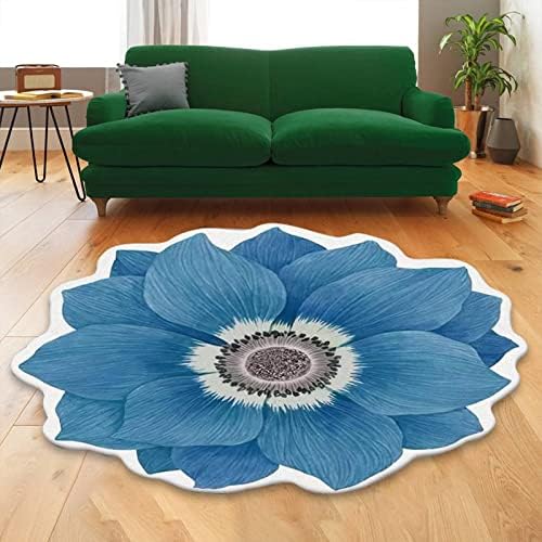 Scceatti Non-Slip Bathroom Rug with 3D Flower Design