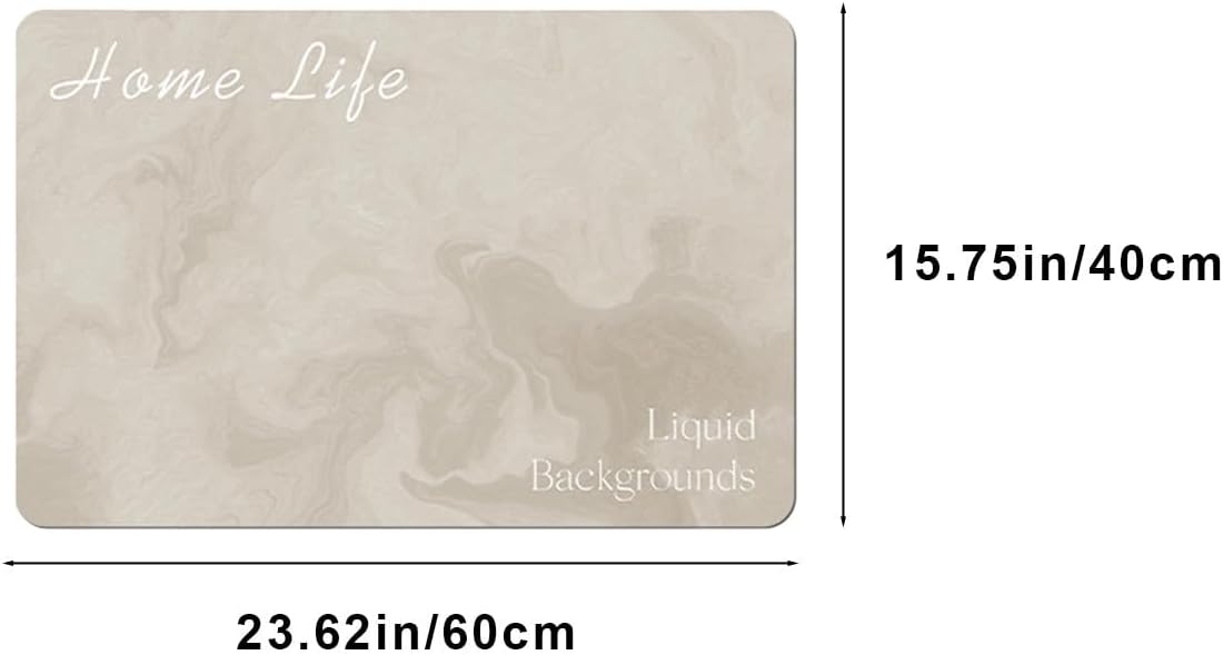 Non Slip Quick Dry Bathroom Rug - 16X236 Grey