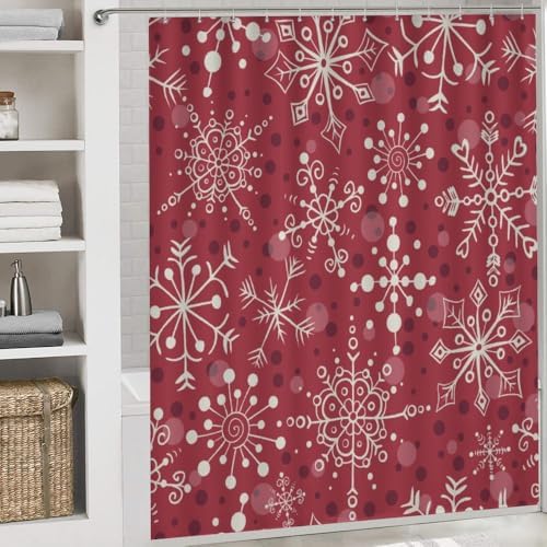 Kuizee 4 Piece Shower Curtain Set with Rugs