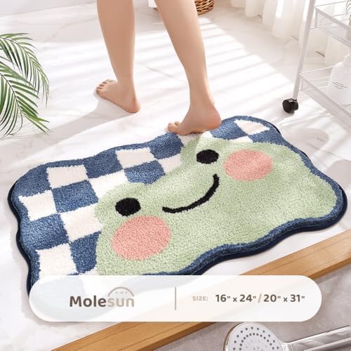 Molesun Frog Bath Rug Mat Extra Soft Non-Slip Microfiber Bath Mat