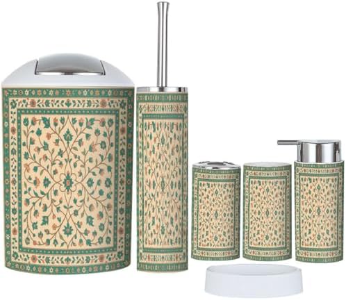 Boho Christmas Bathroom Accessory Set 6 Piece 1