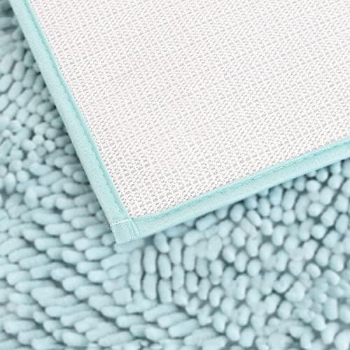 Extra Soft Chenille Bath Mat 24 x 16 Inch Non-Slip