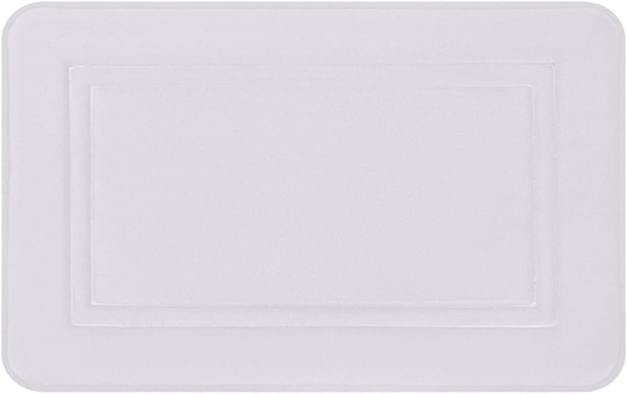 Thick Memory Foam Bath Rug with Velvet Top Non-Slip 24x16 White