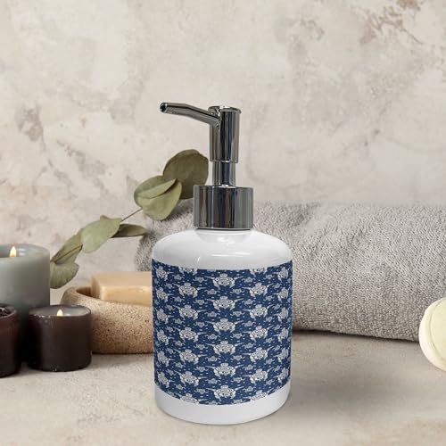 Ambesonne Turtle Soap Dispenser Toothbrush Holder Set