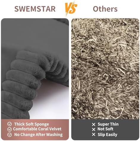 SWEMSTAR Super Absorbent Bath Mat - 17x24 Inches