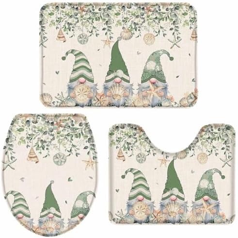 Wotrend Summer 3 Piece Bath Rug Set