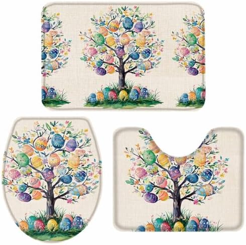 Wotrend Easter 3 Piece Bath Rug Set