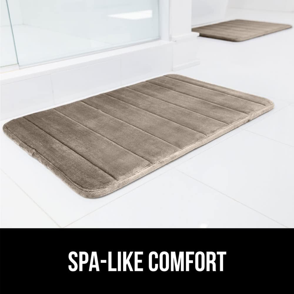 Gorilla Grip Memory Foam Bath Rug 36x24 Taupe