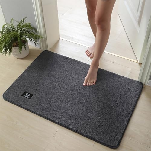 Ultra Soft Chenille Bathroom Rug with Non-Slip Design