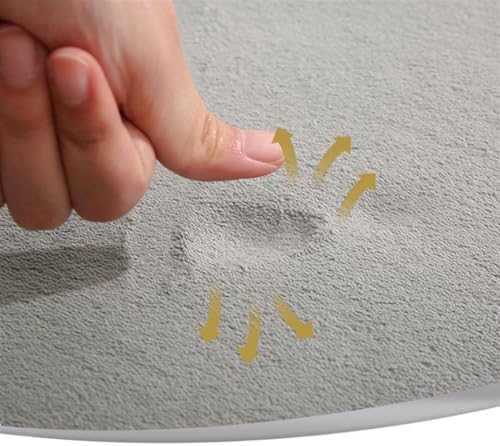 Insun Memory Foam Bath Runner Absorbent Non-Slip Grey 16x24
