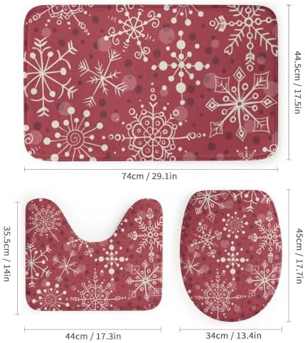 Kuizee 4 Piece Shower Curtain Set with Rugs