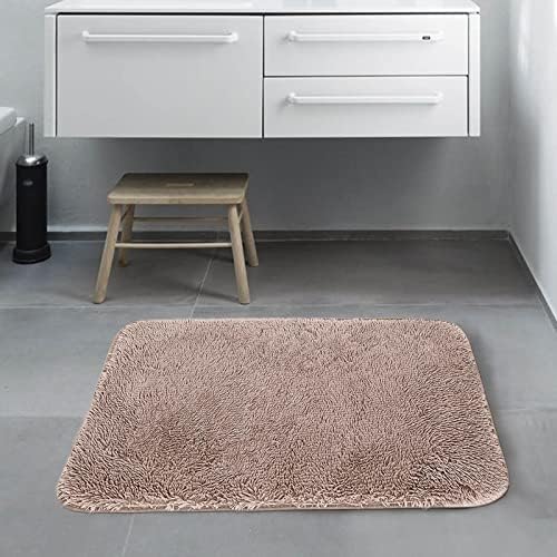 Scceatti Non Slip Bathroom Mat 32x20In Bronze