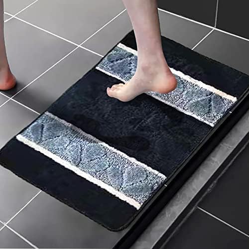 BH Home Linen 3 Pcs Geometric Shaggy Bath Rugs Set