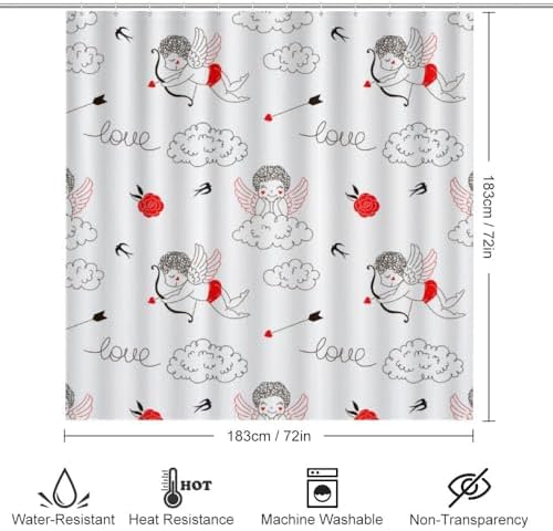 Kuizee Valentines Day Cute Kids Bathroom Accessories Set