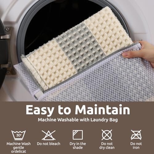 AMOAMI Waffle Bath Mat 17 x 24