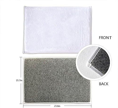 Pink Floral Bath Rug Rustic Grey Daisy Design