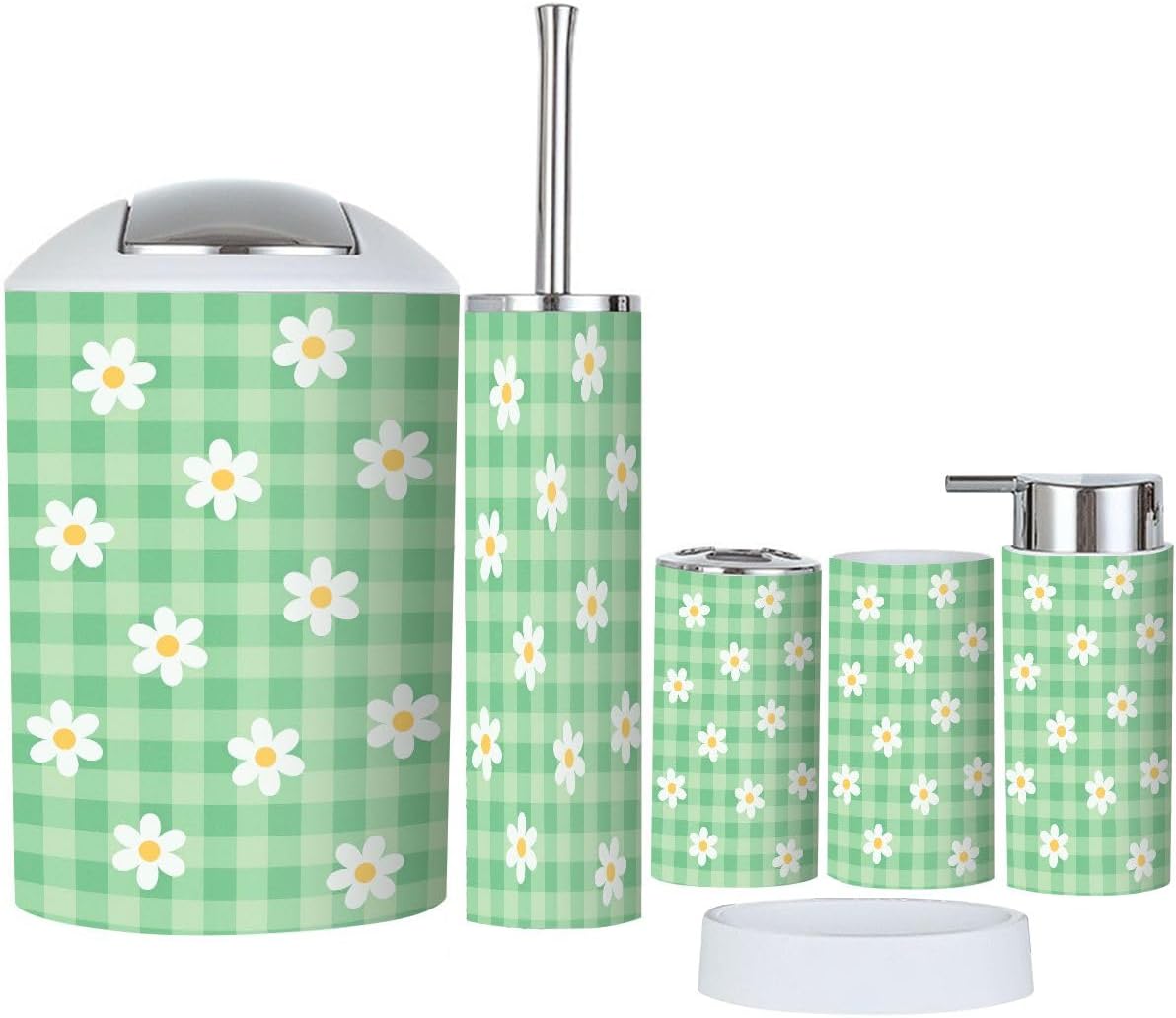 Boho Cute 6 Piece Bathroom Accessory Set