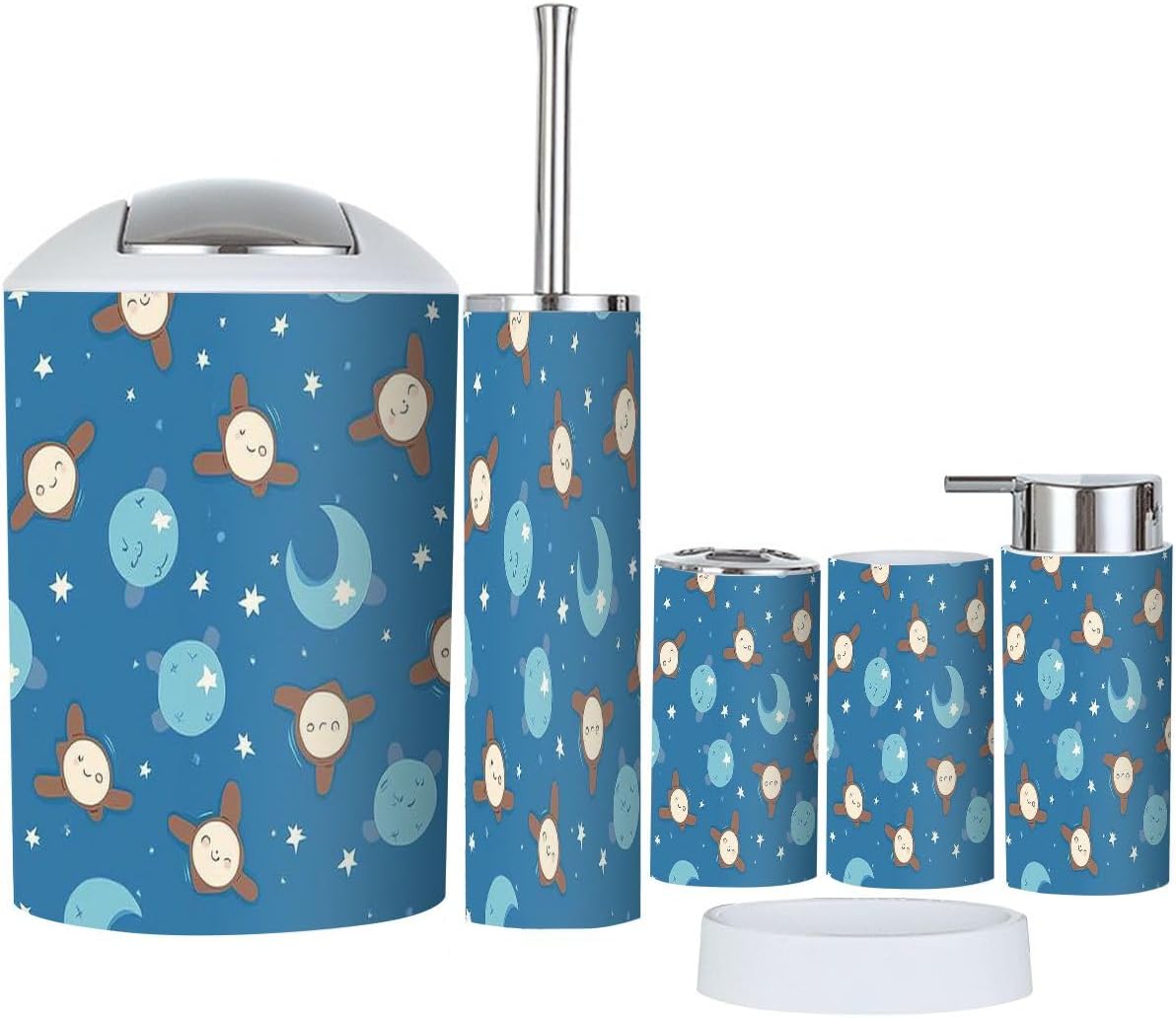 Boho Bathroom Accessories Set 6 Piece for Kids