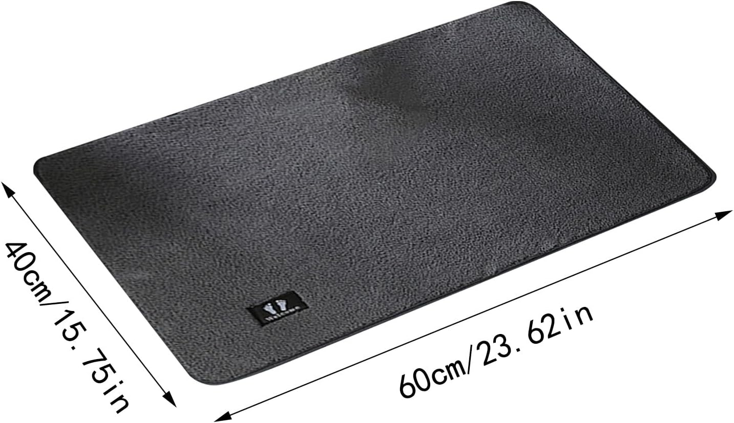 Ultra Soft Chenille Bathroom Rug with Non-Slip Design