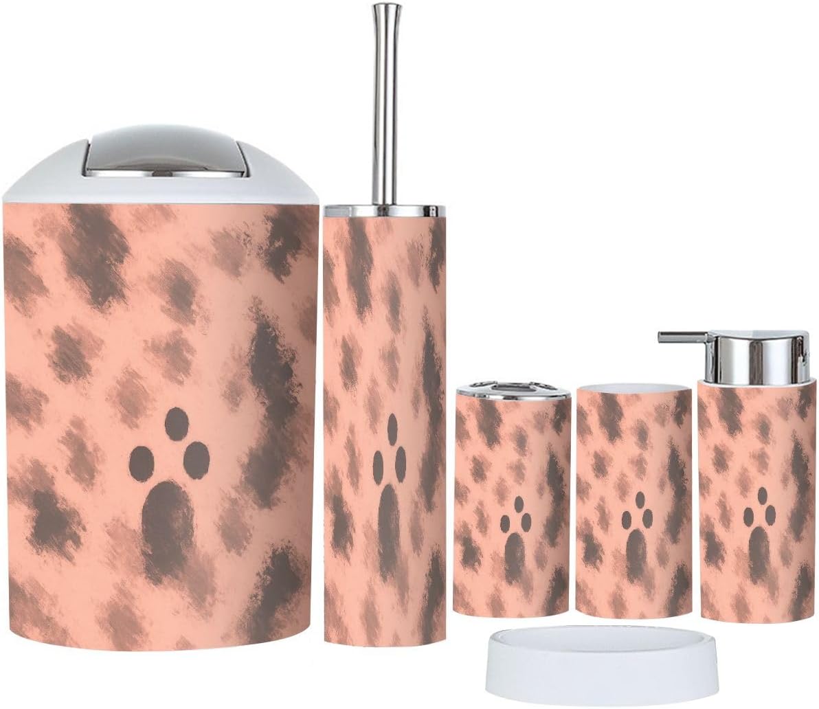 Boho Yellow Bathroom Accessory Set 6 Piece
