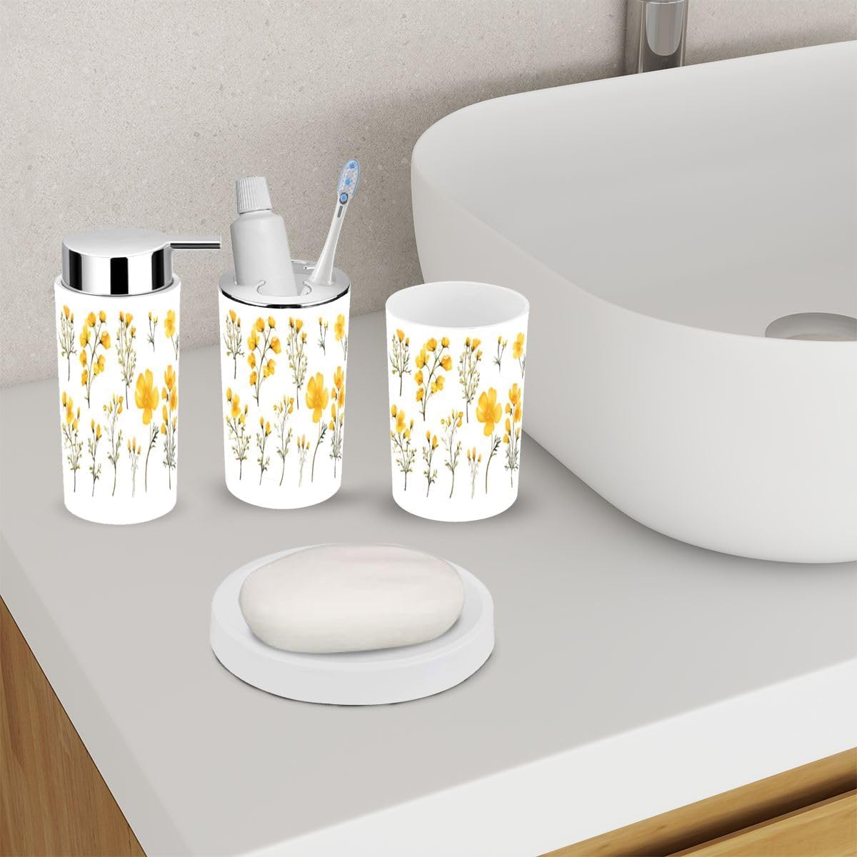Stylish 6 Piece Bathroom Accessories Set