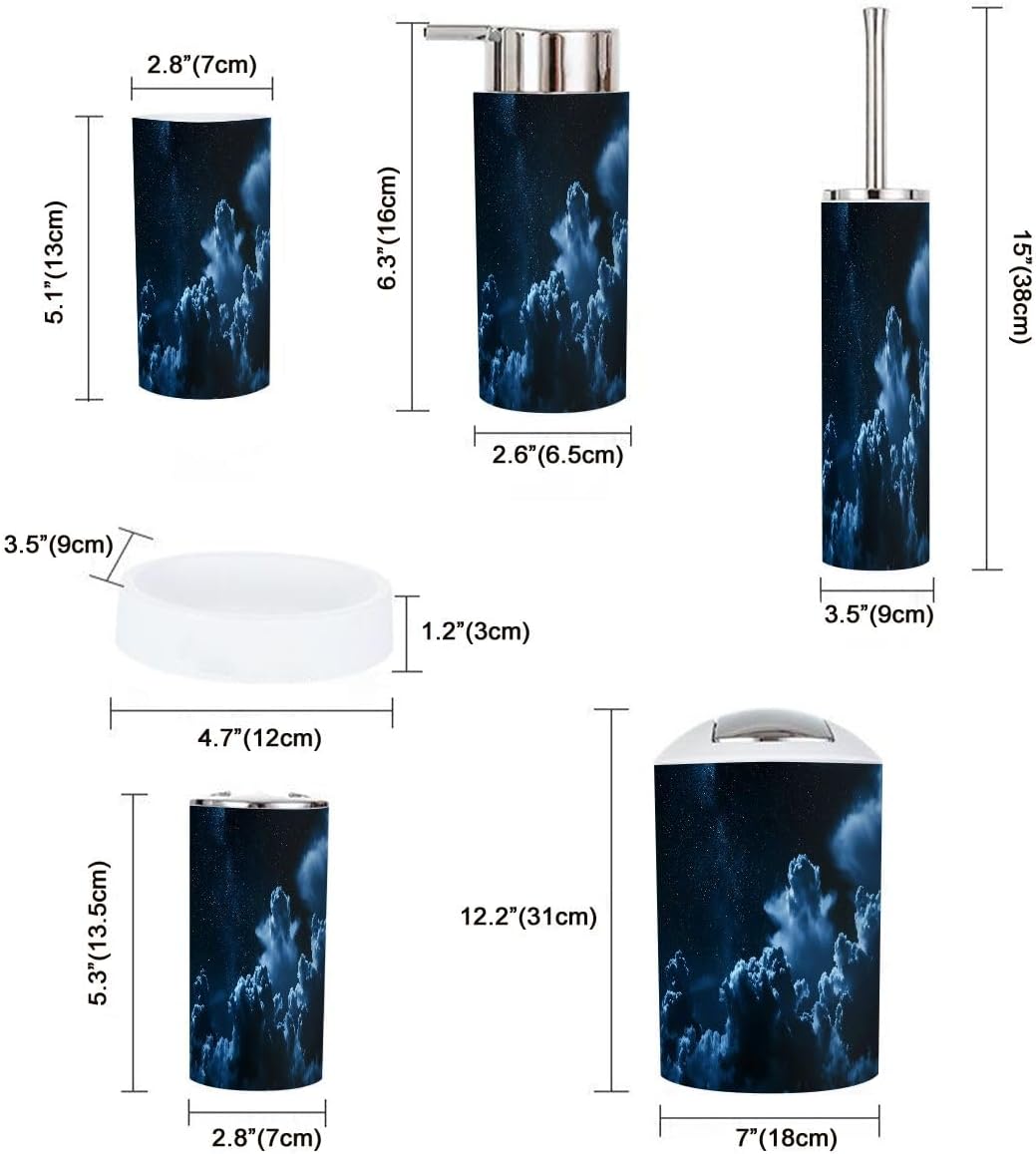 Boho Starry Bathroom Accessories Set 6 Piece