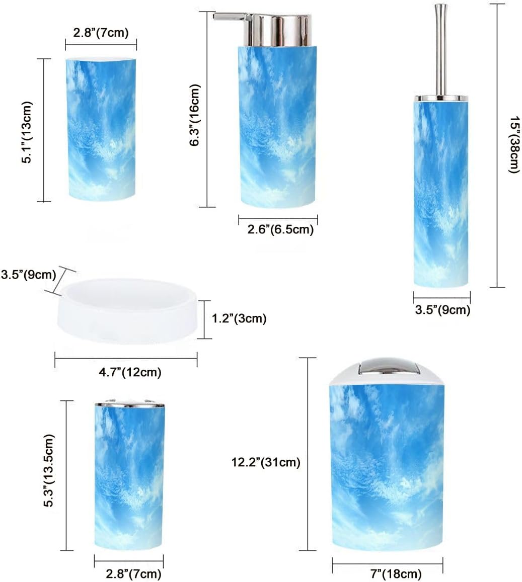 Boho Bathroom Accessory Set of 6 Pieces