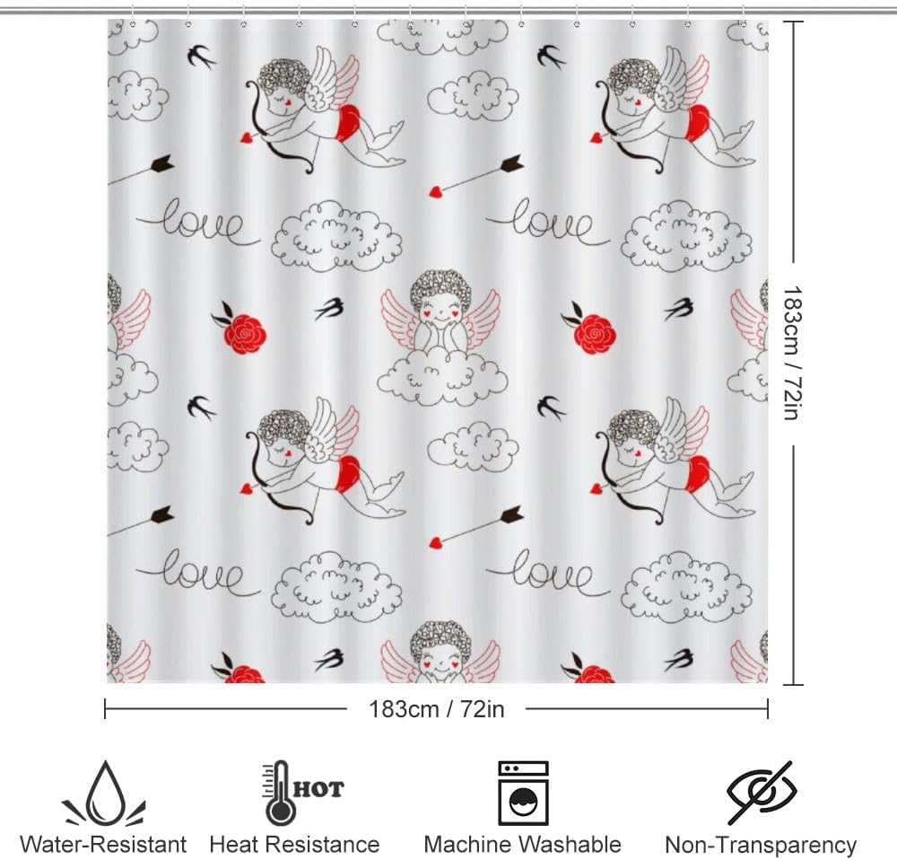 Kuizee Valentines Day Cute Kids Bathroom Accessories Set