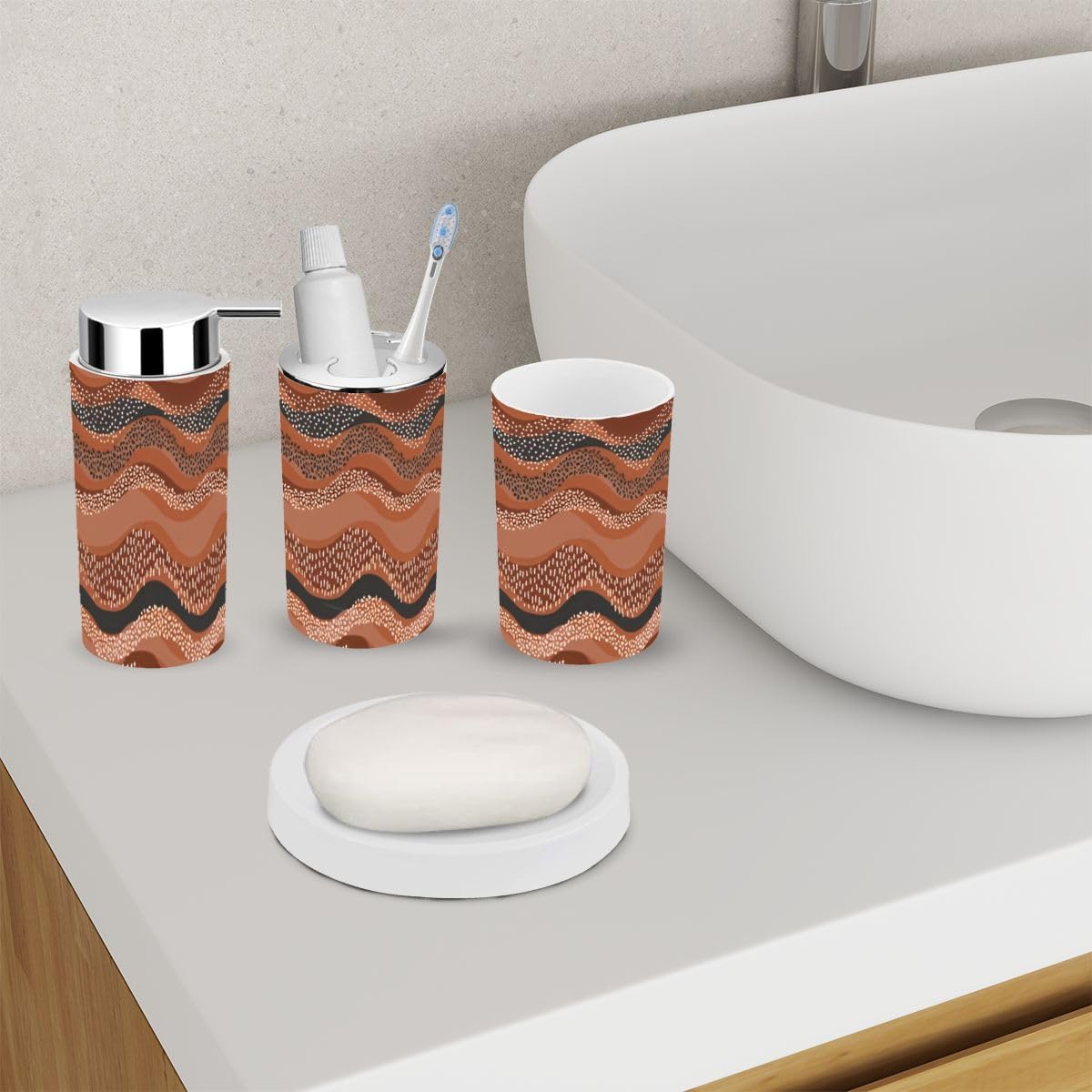 Wavy Style 6-Piece Bathroom Accessory Set
