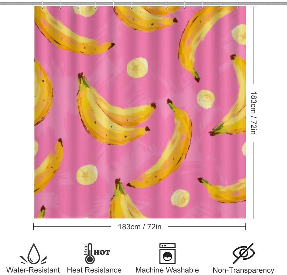 Kuizee 4 Piece Shower Curtain Set with Rugs 1