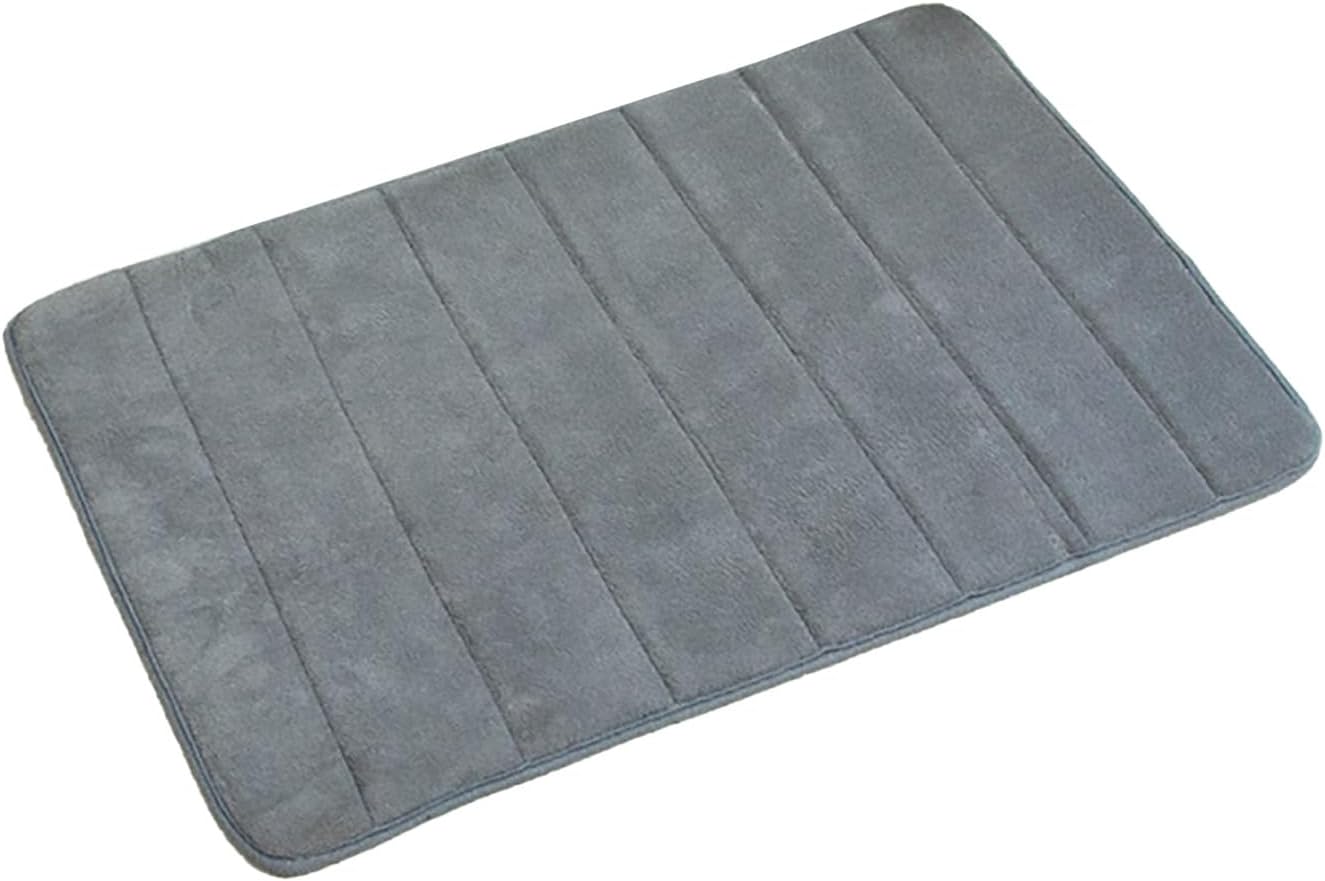 Memory Foam Bath Mat with Velvet Feel Grey
