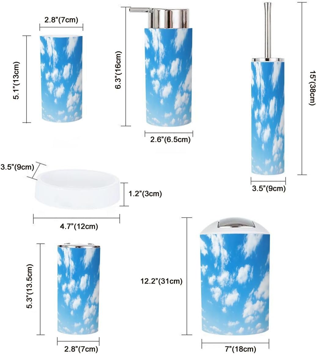 Boho Landscape Bathroom Accessory Set 6 Piece
